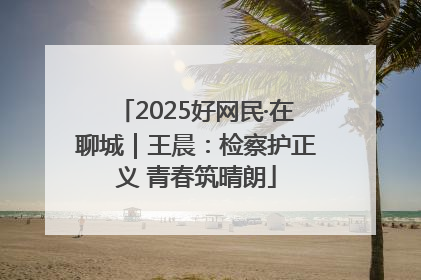 2025好网民·在聊城｜王晨：检察护正义 青春筑晴朗