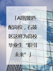 AI智能匹配岗位，石鼓区这样为高校毕业生“职引未来”