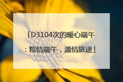 D3104次的暖心端午：粽情端午，温情旅途